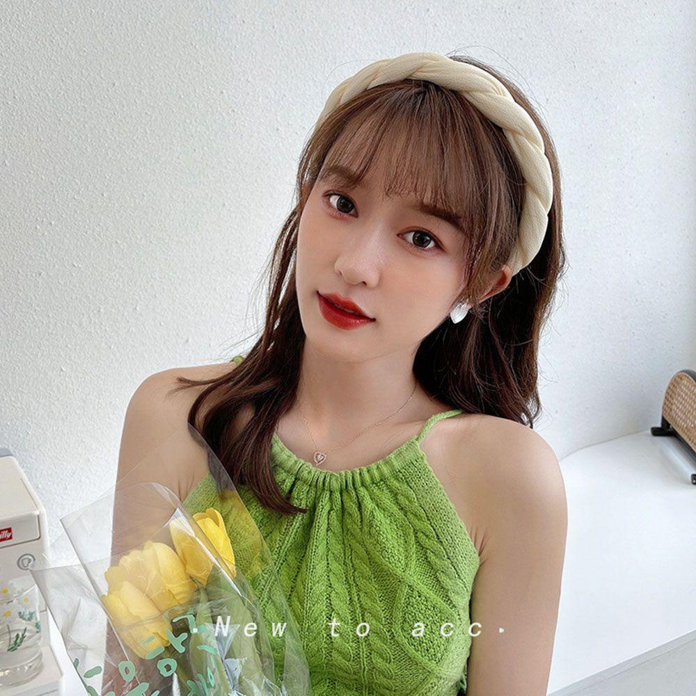 WATTLE Băng Đô Cài Tóc Màu Trơn Chống Trượt Phong Cách Hàn Quốc Cho Nữ