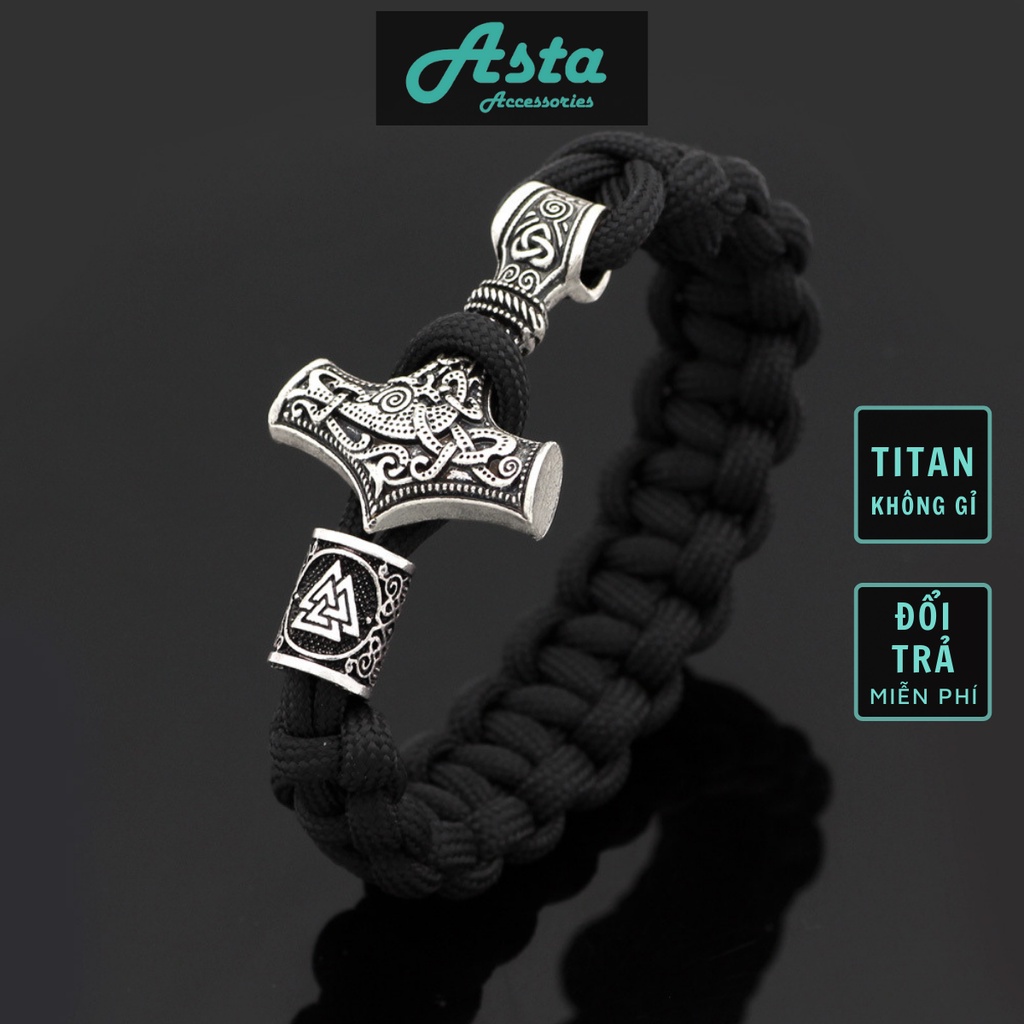 Vòng Tay Nam Thời Trang Asta Accessories Màu Bạc Titan Cao Cấp - Lắc Tay Vòng tay nam Ale