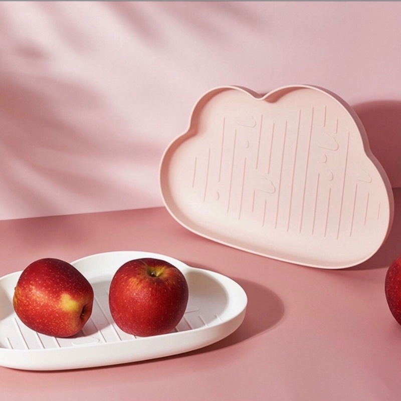 Khay Ăn Dặm Hình Đám Mây, đĩa ăn dặm cho bé bằng nhựa