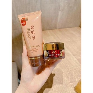 Combo cao mụn sâm đỏ & sữa rửa mặt mật nhân sâm