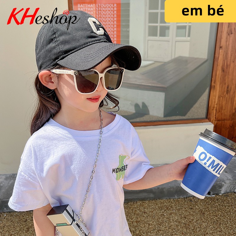 Kính Thời Trang cho Bé 10- 25kg form vuông bầu độc đá cá tính mã Y1801