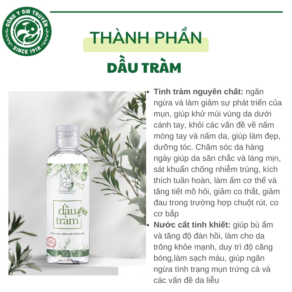 Tinh dầu tràm THÔNG CÁT dưỡng da, giảm căng thẳng cho làn da | BigBuy360 - bigbuy360.vn