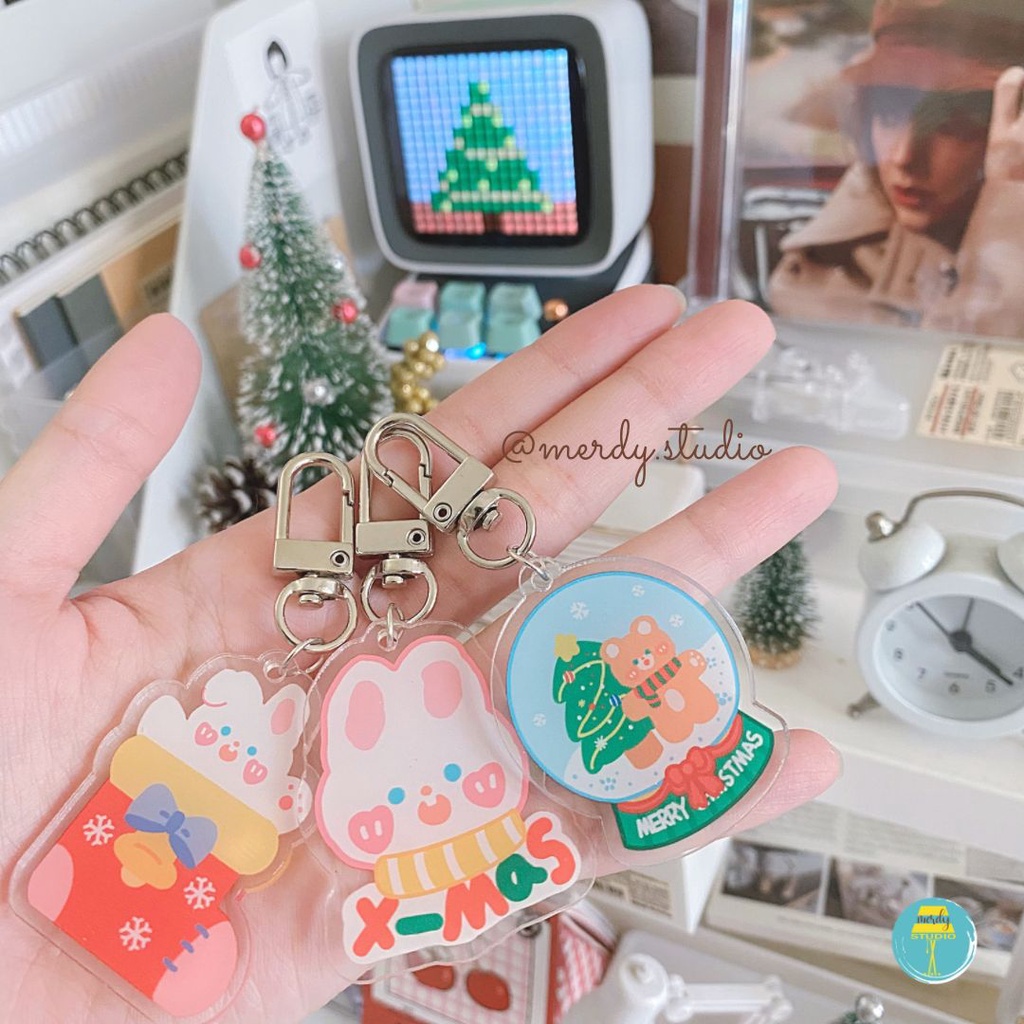 Keychain móc khoá cute chủ đề Noel, quà tặng Giáng Sinh