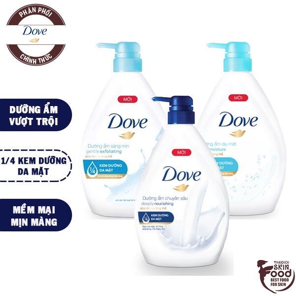 [900g] Sữa Tắm Dưỡng Thể Cấp Ẩm Cho Da Dove