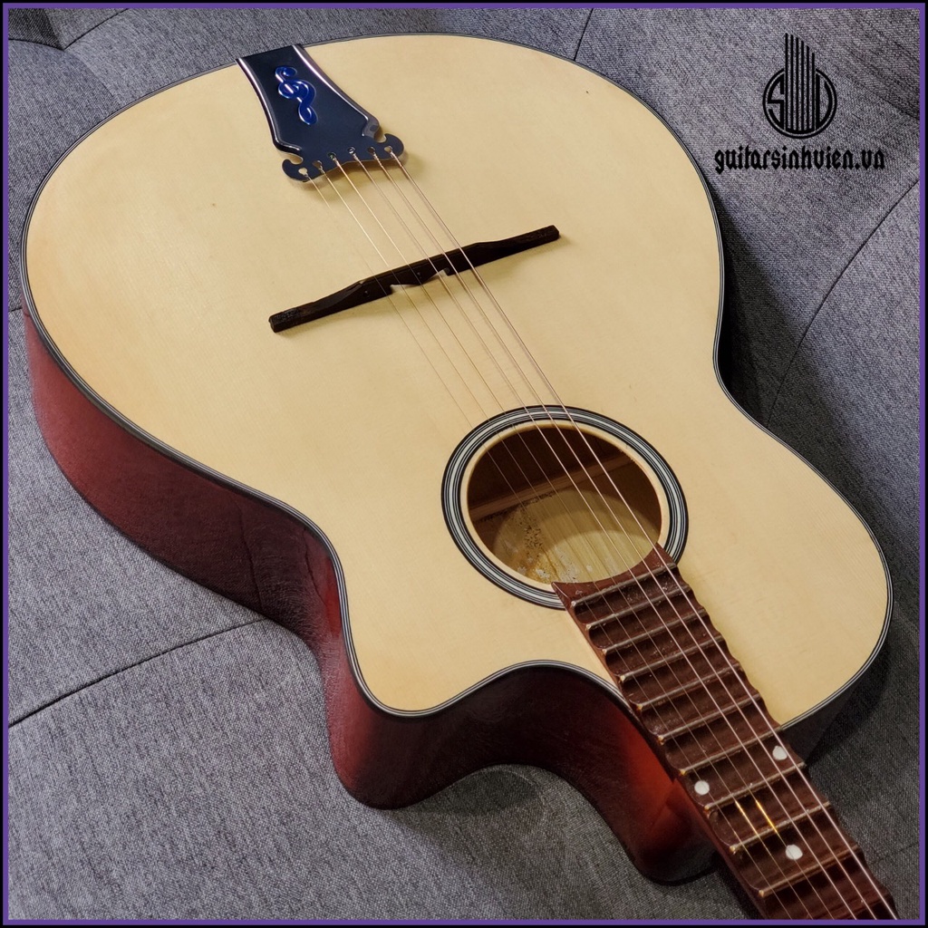 Đàn guitar tân cổ phím lõm - Tặng bao da và phụ kiện - Đàn chuyên cho tân cổ, cải lương