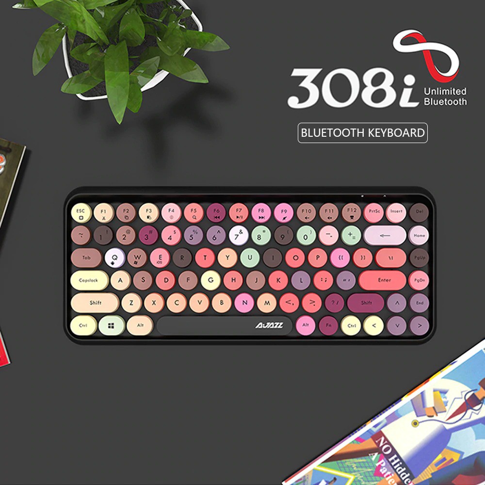 AJAZZ 308i Bàn phím không dây  Bluetooth siêu Đẹp dùng được cho Windows, MAC OS, IOS, Android | BigBuy360 - bigbuy360.vn