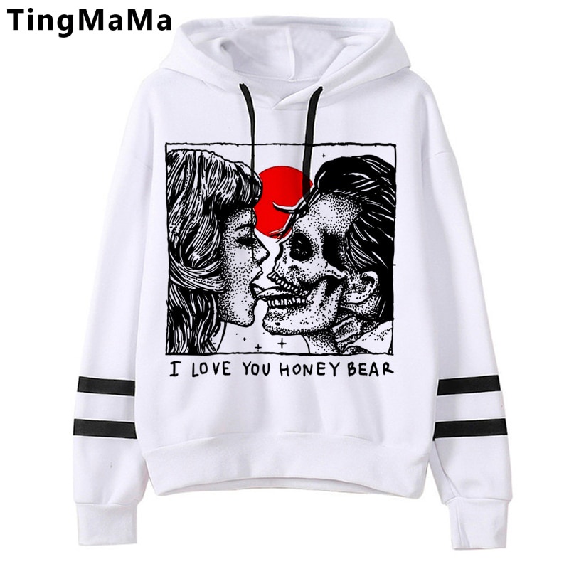 Junji Ito Tomie Áo hoodies nam grunge harajuku y2k có mũ trùm đầu phong cách Hàn Quốc