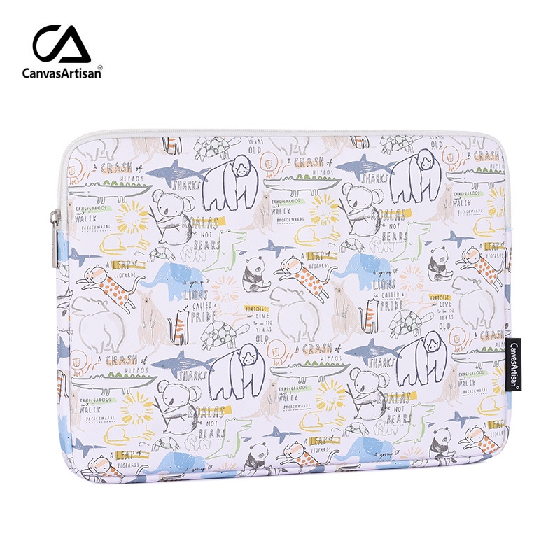 CanvasArtisan Túi da đựng laptop chống thấm nước họa tiết hoạt hình graffiti cho Matebook Air Pro 11 12 13 14 15 inch