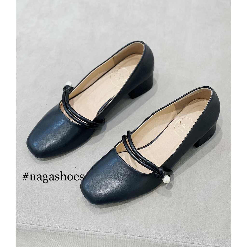 GIÀY CAO GÓT NAGASHOES QUAI GÚT ĐÍNH NGỌC 4CM NAC213