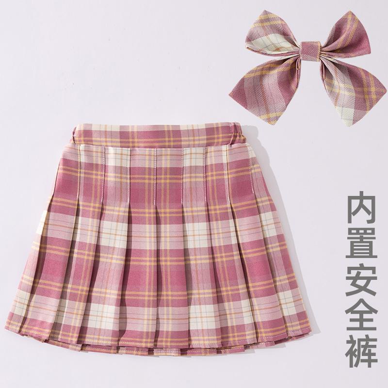Chân Váy Ngắn Xếp Ly Sọc Ca Rô Thời Trang Mùa Hè Xinh Xắn Cho Bé Gái