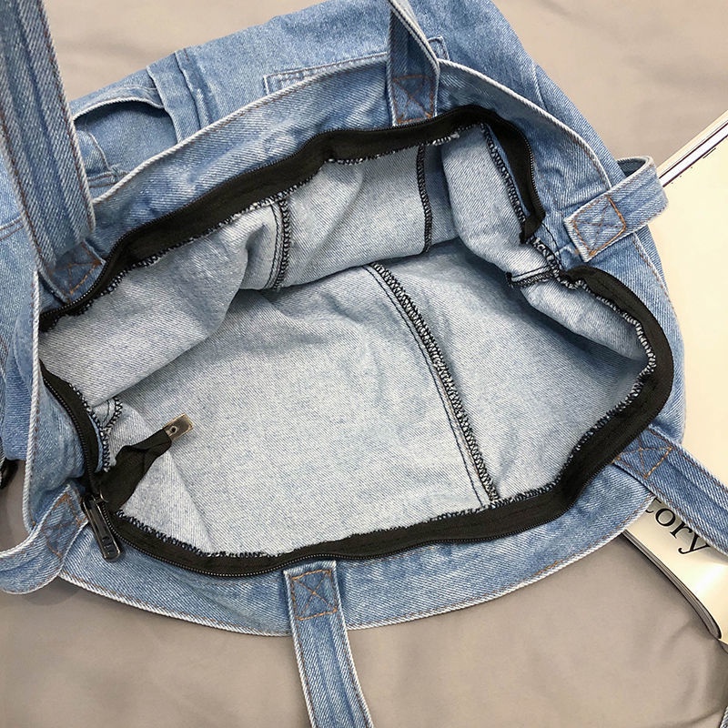 Túi đeo chéo vai vải denim