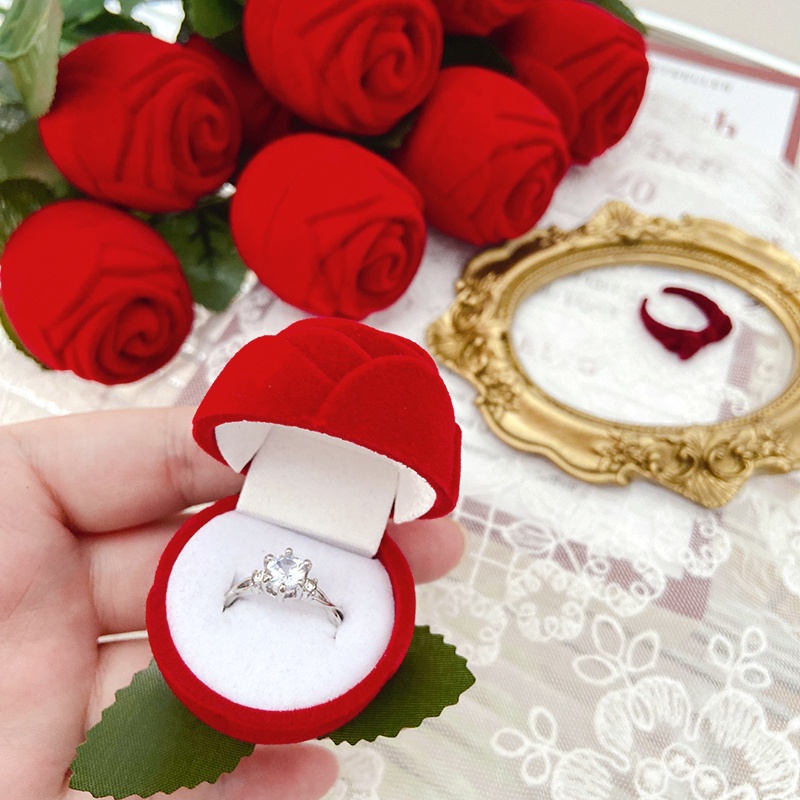 Hộp Đựng Trang Sức Hình Hoa Hồng Sáng Tạo