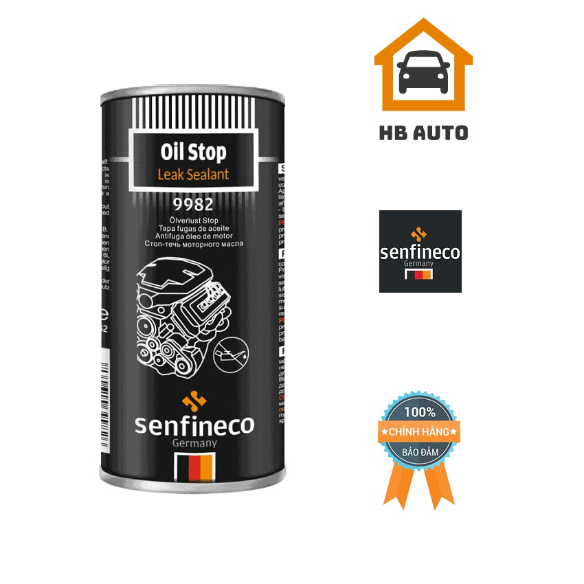[ CAO CẤP] CHỐNG RÒ RỈ NHỚT SENFINECO 9982 300ml tái tạo các phớt động cơ bằng cao su và nhựa như đệm trục và đệm van.