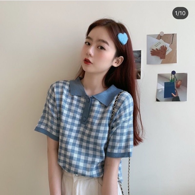 Áo sơmi kẻ caro + 2% phí shopee
