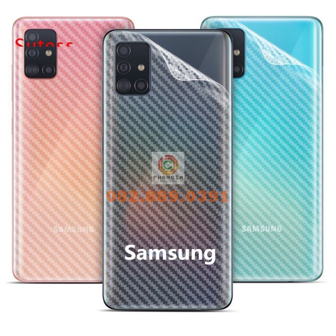 Miếng dán mặt lưng skin carbon Samsung Galaxy A41