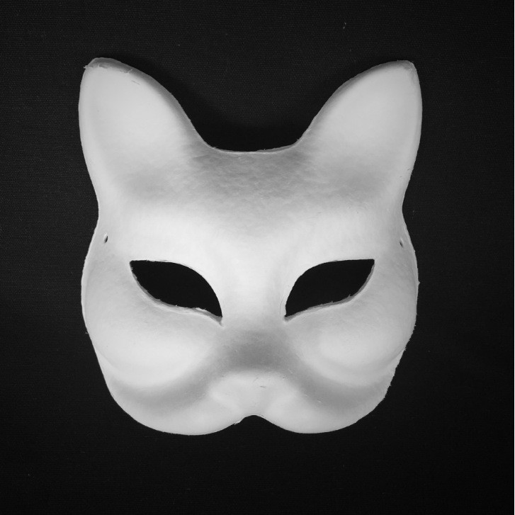 [HÀNG ĐÃ VỀ] Mặt nạ hóa trang cáo trắng/ Mặt nạ mèo trắng trơn (Mask fox/cat)