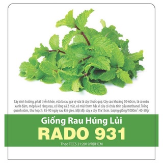 [Rạng Đông]Hạt giống rau Húng lủi 931 Thơm ngon dễ trồng