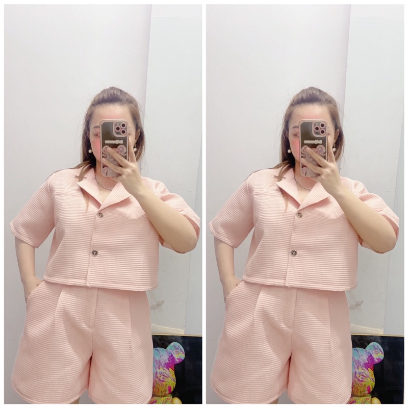 Sét áo cortop kèm quần chất xốp hình thật