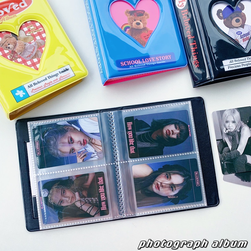 Album ảnh 3 inch hình ngôi sao/trái tim phong cách retro DIY tiện lợi