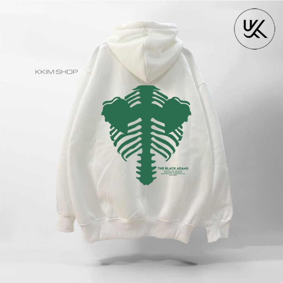 Áo Nỉ HOODIE The Black Adams XANH LÁ, Áo hoodie unisex nam nữ form rộng oversize chất liệu Nỉ bông cao cấp KKIM SHOP