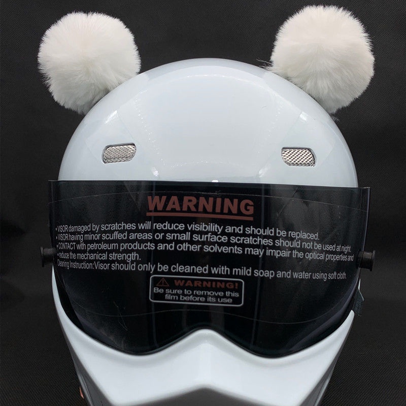 Mũ Bảo Hiểm Hình Tai Thỏ Cân Bằng Cá Tính Sáng Tạo Dành Cho Xe Máy