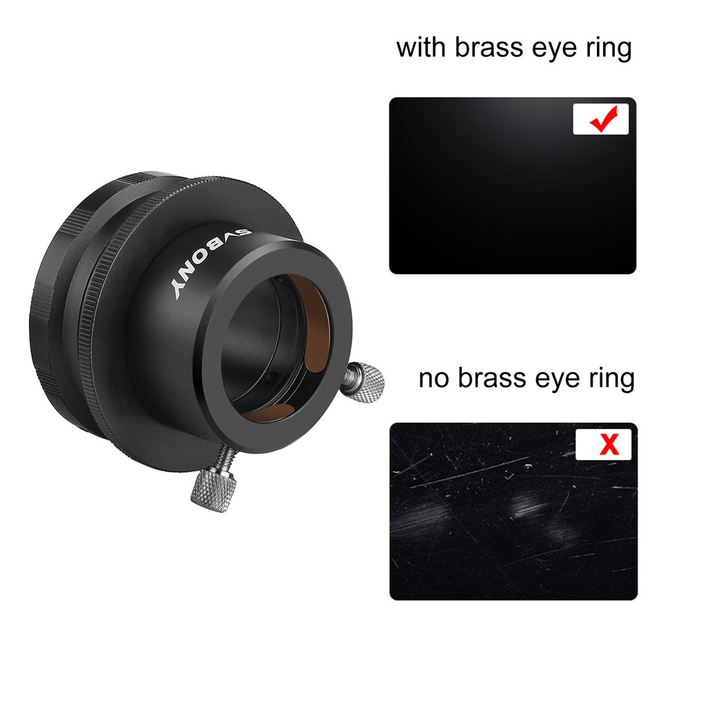 SVBONY SV149 Camera Lens Adapter for Nikon AF Cameras to 1.25 inch Eyepiece M42 CCD for Photography Guiding