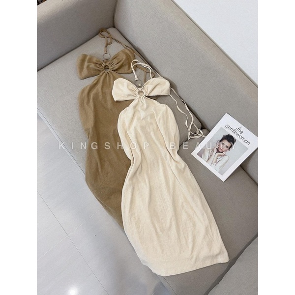 Váy Maxi Xốp Cúp Ngực Khoét Eo 3 Màu Sexy