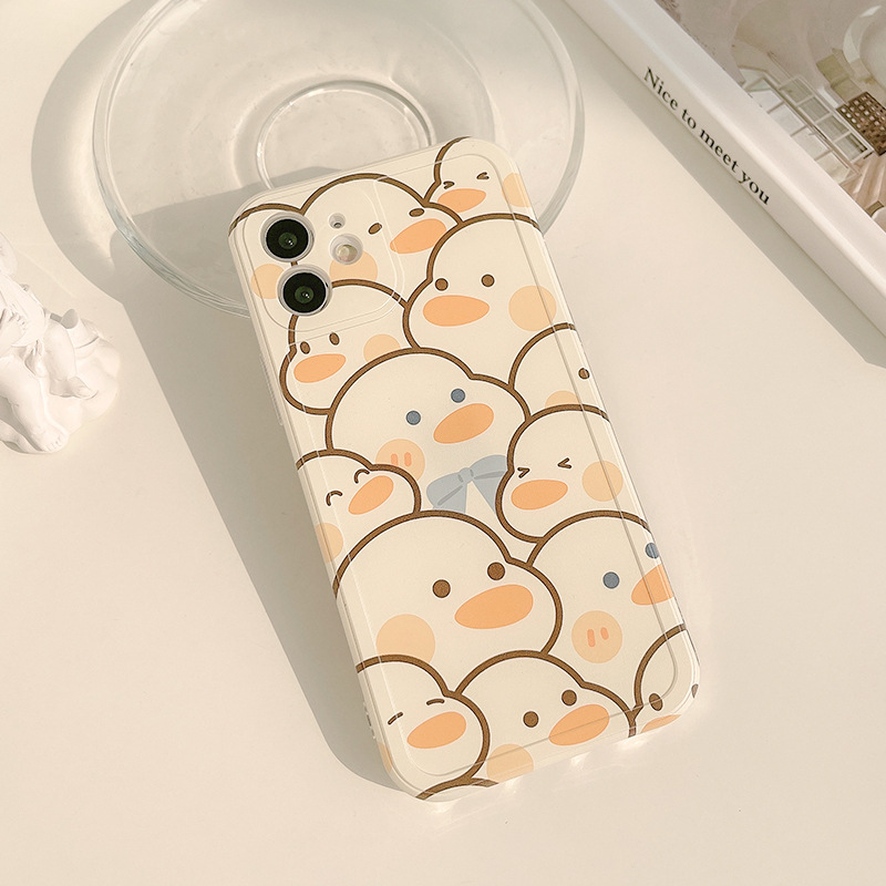 Ốp iphone 11 Ốp điện thoại TPU hình vịt đáng yêu cho iPhone 11 Pro Max X Xr Xs Max 7