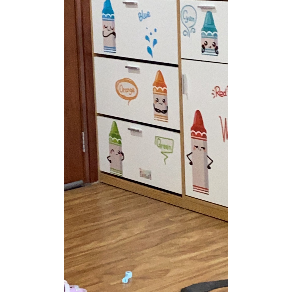 Decal dán tường BÚT CHÌ SẮC MÀU  - Trang trí phòng bé