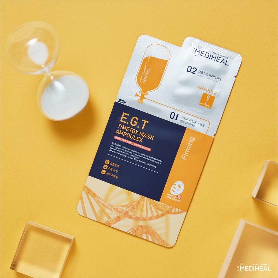 [Nhập mã COSMH22 giảm 8%]Mặt Nạ Mediheal Chống lão hóa Phiên Bản 2 Bước E.G.T Timetox Mask Ampoulex 30ML [K67]