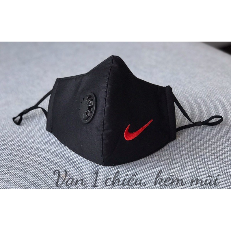 Khẩu Trang vải cao cấp có dây rút điều chỉnh, Có van thở 1 chiều