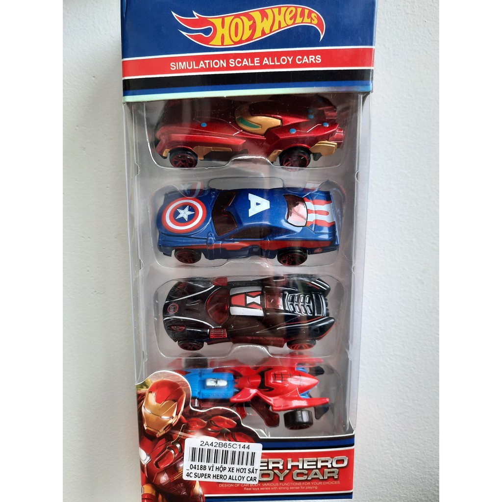 Vỉ 4 xe hơi sắt Avengers