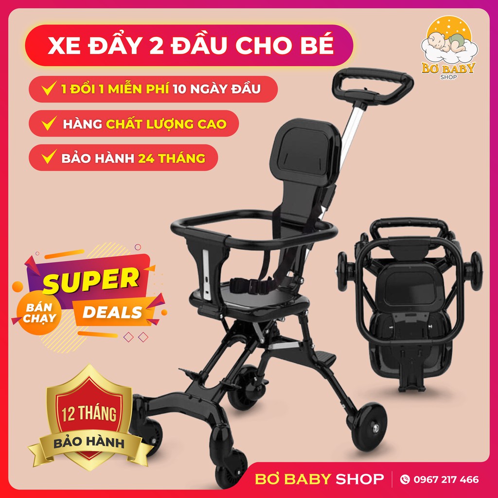XE ĐẨY CHO BÉ, Xe Đẩy Gấp Gọn 2 Chiều Chất Lượng An Toàn Bền Gọn, Hàng Chính Hãng. SP Bán Chạy Nhất 2021