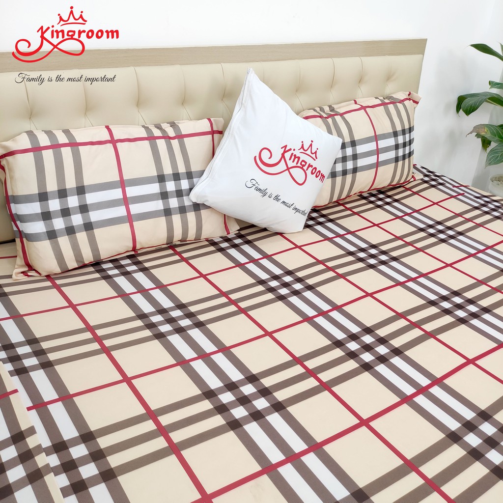 Bộ Ga gối Cotton CB831 Kingroom đủ kích thước trải nệm 1m2, 1m4, 1m6, 1m8 ,2m chuyên bộ ga gối cực đẹp