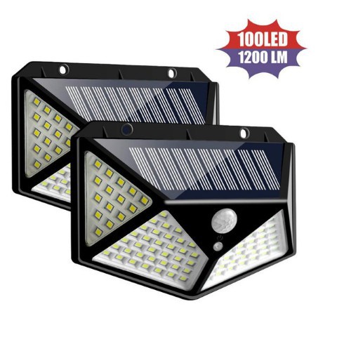 (CHUYÊN SỈ) Đèn năng lượng mặt trời Solar 100LED siêu sáng, 3 chế độ, cảm biến tự động bật tắt, chống nước tuyệt đối