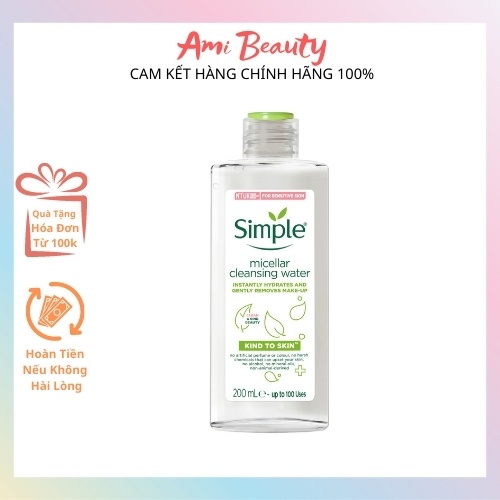 Tẩy Trang Cho Da Nhạy Cảm Simple Micellar Cleansing Water