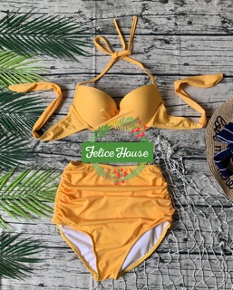 [NHIỀU MÀU] Bikini cạp cao áo cúp ngực