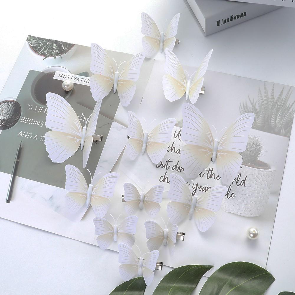 Set 12 Kẹp Tóc Bướm Nhiều Màu