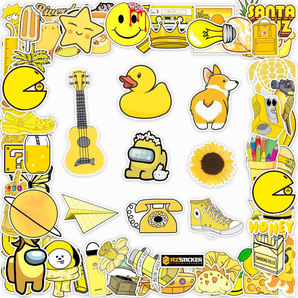 Tổng Hợp Các Sticker Cute - Sticker PVC Chống Thấm Nước, Chống Bay Màu