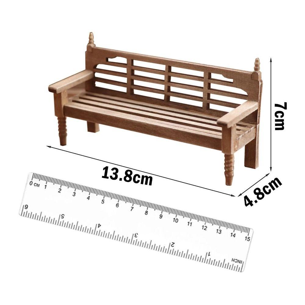 Mô Hình Ghế Dài Mini Đồ Chơi DIY Trang Trí Nội Thất