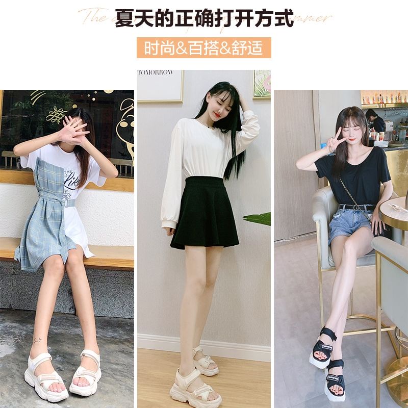 Xăng đan Thể Thao Đế Dày Tăng Chiều Cao 2022 Thời Trang Mùa Hè Cho Nữ