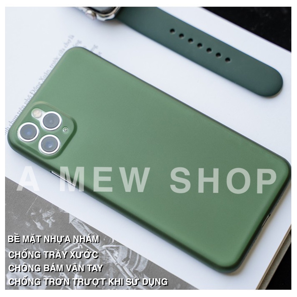 Ốp Lưng Iphone Siêu Mỏng Ôm Sát Điện Thoại, Nhựa Lụa Nhám Chống Vân Tay, Bảo Vệ Camera 6/6plus/6s/6splus/7/7plus/8/8plus