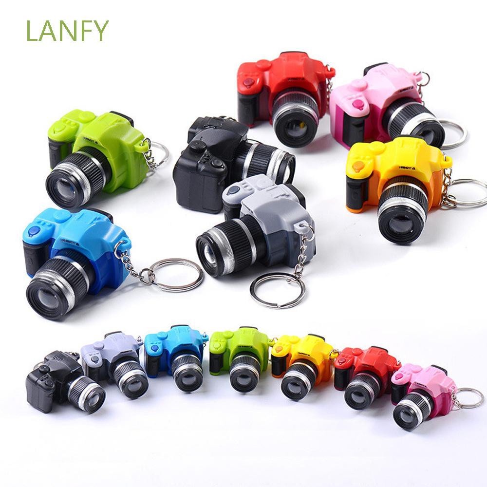 Đồ chơi máy ảnh mini đáng yêu có âm thanh đèn flash nhiều màu với móc khóa