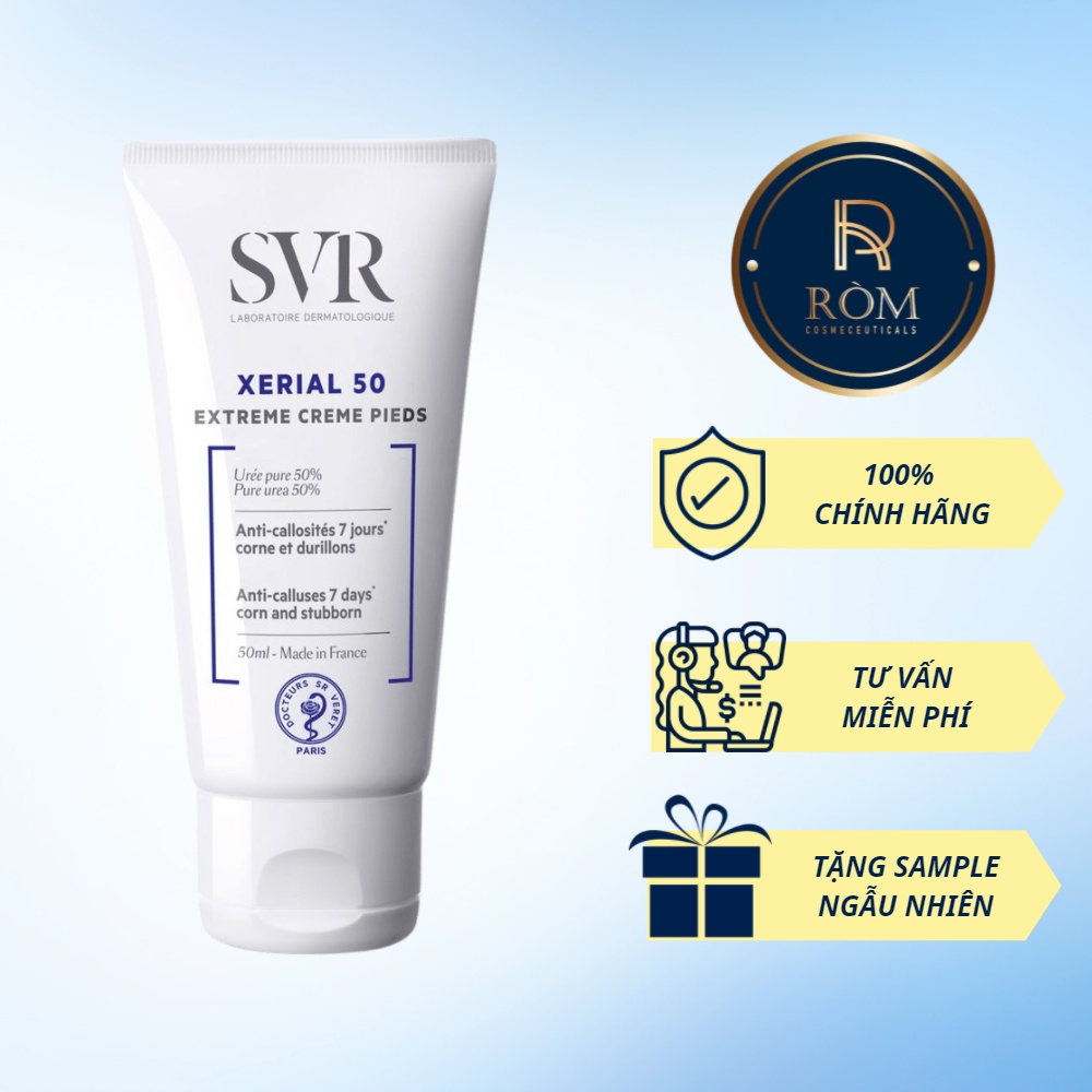Kem dưỡng làm giảm vết chai sần ở bàn chân,bàn tay và khuỷu tay SVR Xerial 50 extreme cream