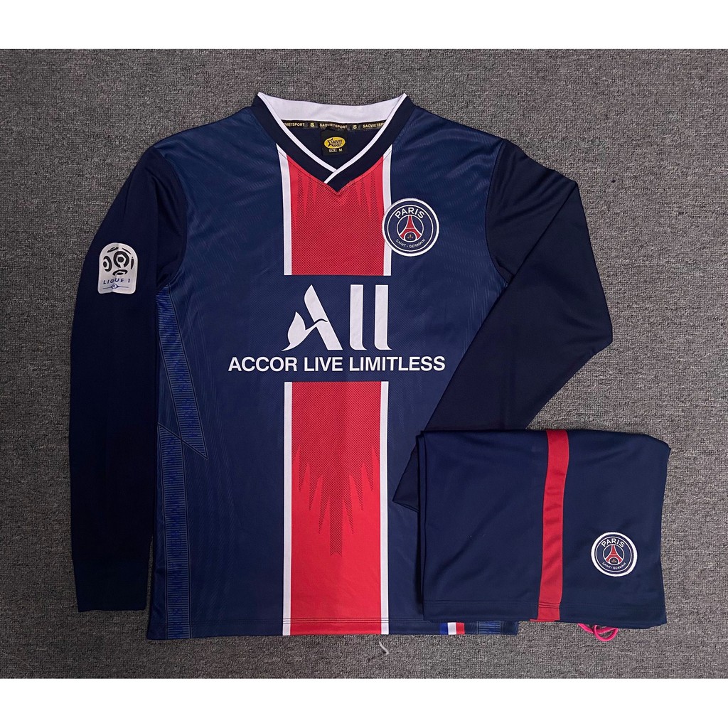 Quần áo đá banh, đá bóng tay dài PSG
