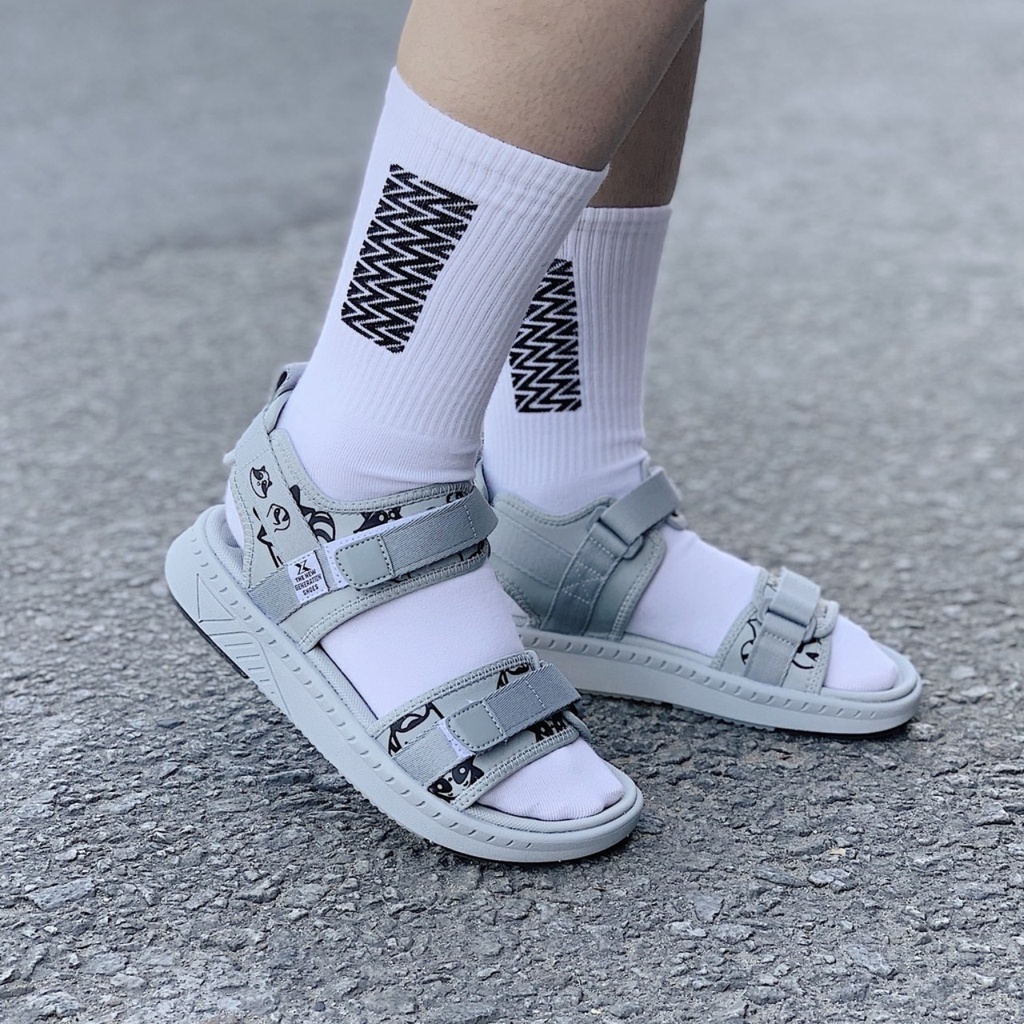 Giày Sandal Nữ ZX họa tiết cú mèo quai sau có thể tháo rời làm dép ZX2726