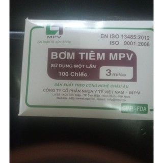 BƠM TIÊM 3ML MPV,HỘP 100 CHIẾC