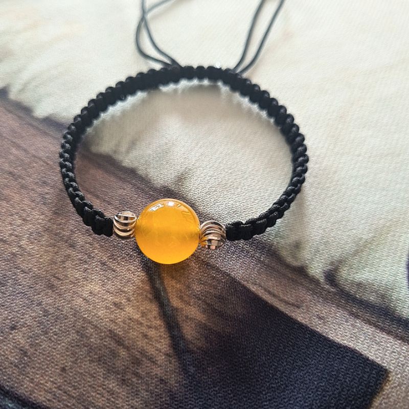 Vòng Tay Handmade Dây Chỉ Bện Đá Mã Não Thiên Nhiên - N100 | BigBuy360 - bigbuy360.vn