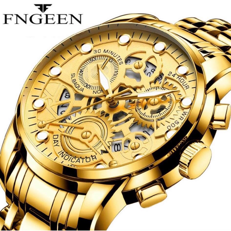 Đồng Hồ Nam INDICATOR F6 Mặt Tròn Kim Dạ Quang Cực Đẹp