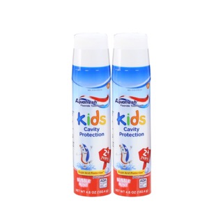 Kem đánh răng trẻ em của Mỹ - AQUAFRESH KIDS / KID - cho bé trên 2 tuổi, Cavity Protection 130.4g